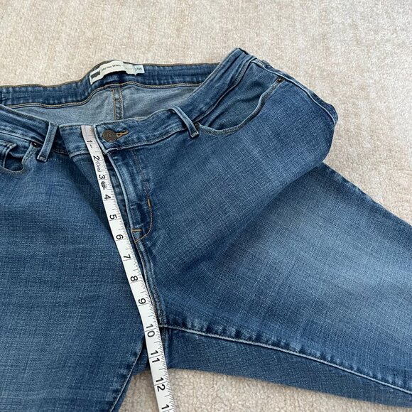 Levi’s Mid Rise Stretch Blue Skinny Jeans 18W - Picture 7 of 11